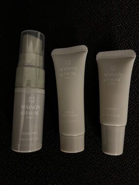 Maison Kitsuné Travel Skincare Trio — Light Gray
